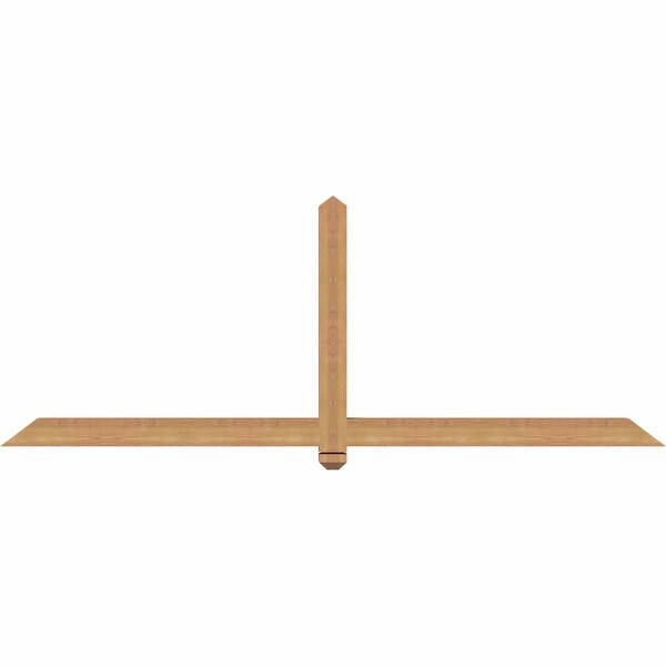 Ekena Millwork Eugene Smooth Timber Gable Bracket, Western Red Cedar, 84"W x 31"H x 3 1/2"D x 3 1/2"F, 9/12 Pitch GBW084X31X0404EUG00SWR - main